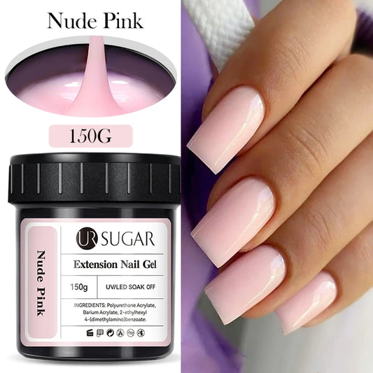 Ur Sugar Extension Nail Milky Color Gel Extension Nude Pink 150g