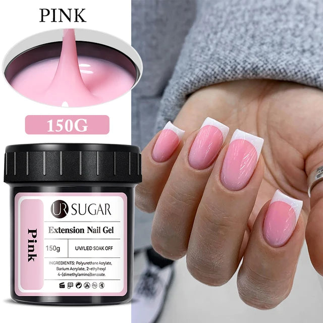 Ur Sugar Extension Nail Milky Color Gel Extension Pink 150g