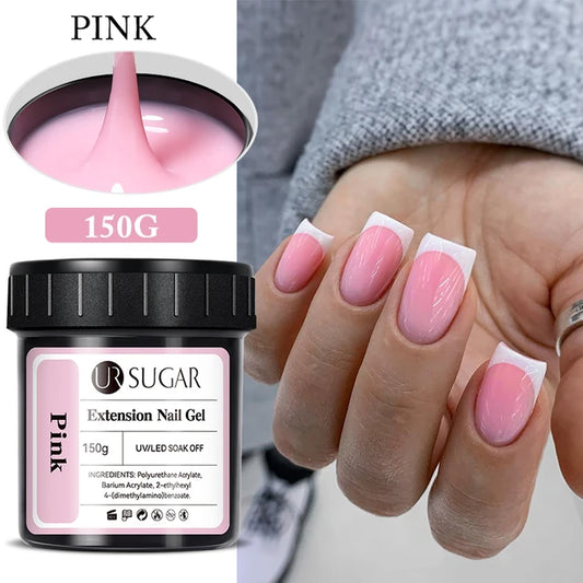 Ur Sugar Extension Nail Milky Color Gel Extension Pink 150g