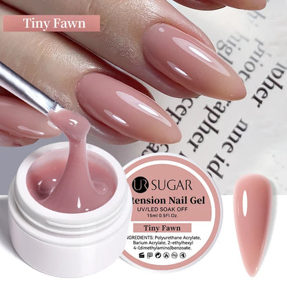 Ur Sugar Extension Nail Milky Color Gel Extension Tiny Fawn 15ml