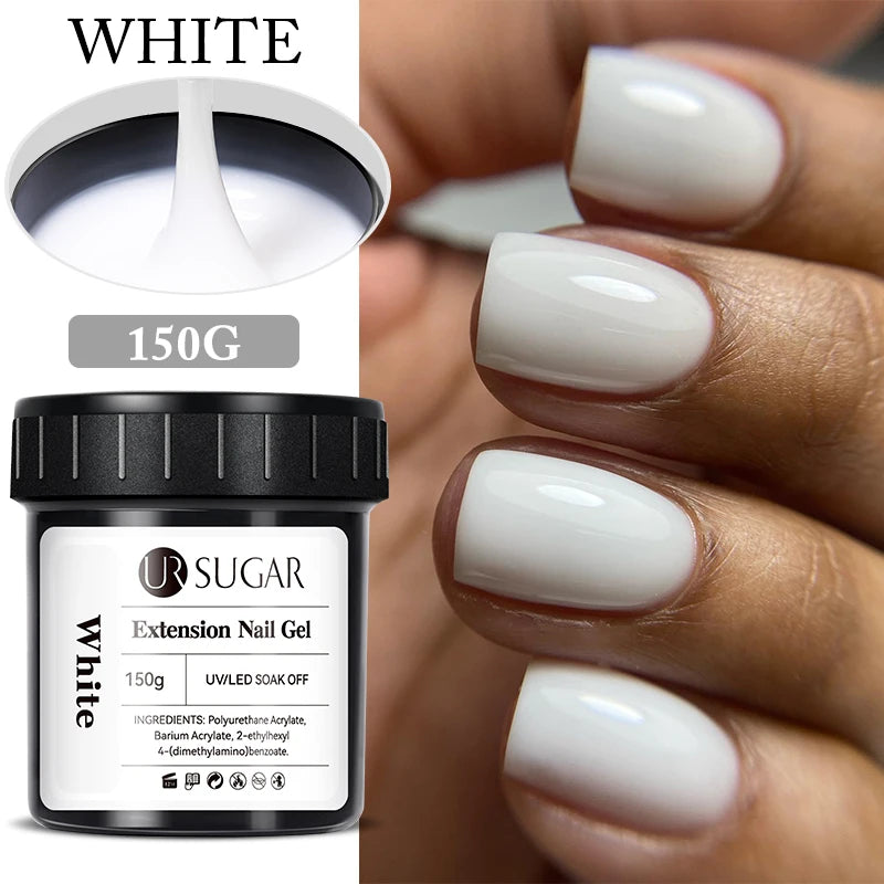 Ur Sugar Extension Nail Milky Color Gel Extension White 150g 