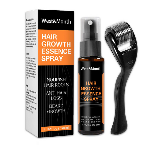 West & Month Hair Growth Essence Spray 30ml Plus Derma Roller