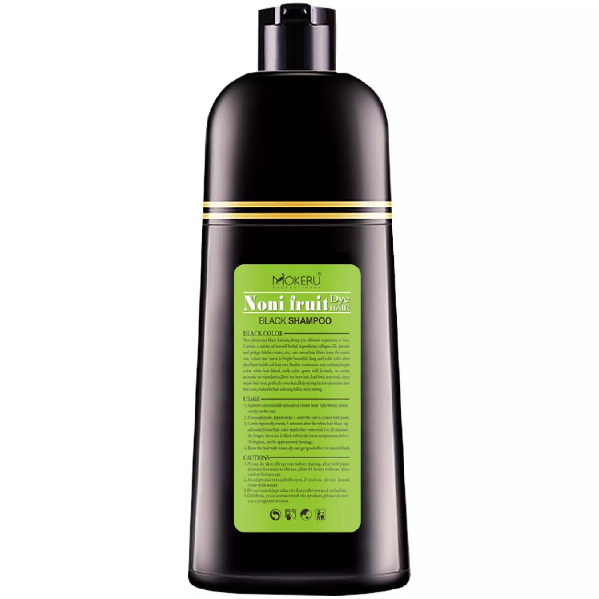 Mokeru Noni Fruit Black Hair Dye Shampoo 500ml