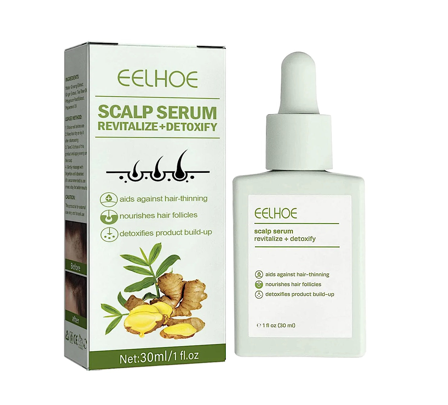 Eelhoe Scalp Serum Revitalize & Detoxify 30ml – Everything Keratin